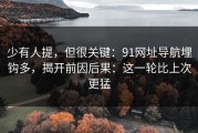少有人提，但很关键：91网址导航埋钩多，揭开前因后果：这一轮比上次更猛