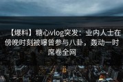 【爆料】糖心vlog突发：业内人士在傍晚时刻被曝曾参与八卦，轰动一时席卷全网