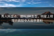 秀人网盘点：爆料3种类型，明星上榜理由疯狂令人出乎意料