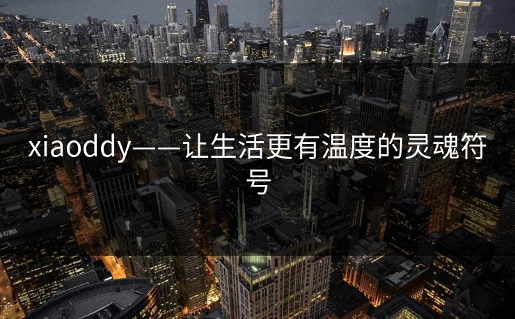 xiaoddy——让生活更有温度的灵魂符号